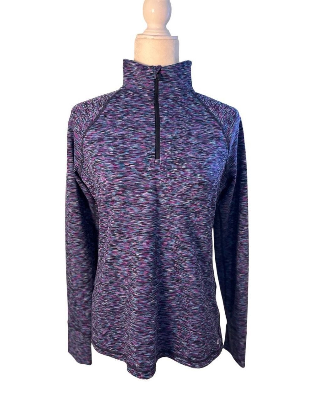 GAP Fit 1/4 zip blue and purple patterned pullover - M
